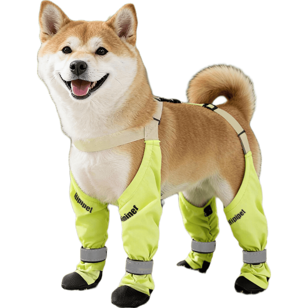 嬉皮狗（hipidog）狗狗防尘裤包脚防掉防脱外出鞋柴犬雪纳瑞中大型犬鞋防脏防水脚套 蒂安绿【加长型防水防脱】 XS（适用体重5斤内）