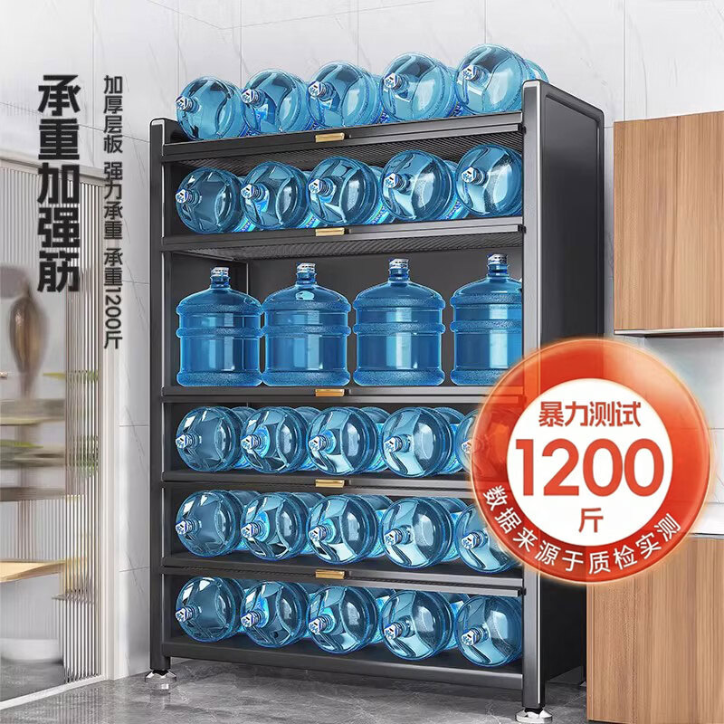 ZSVIP厨房置物架落地多层架子收纳柜子微波炉家用带门多功能橱柜储物柜 [包安装]4层白 长60宽44 加高