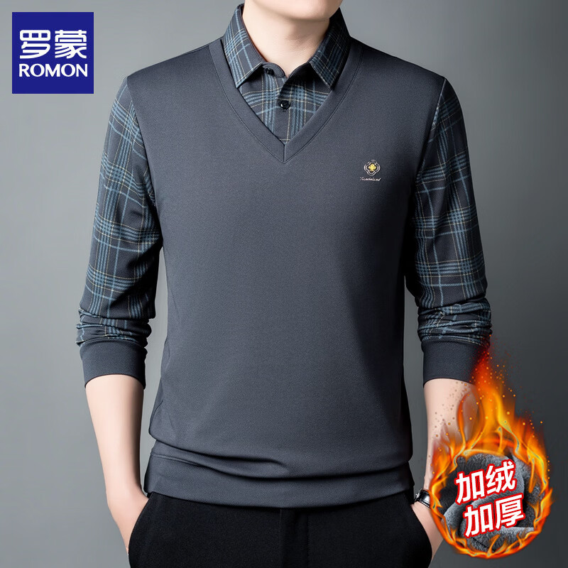 ���ɣ�ROMON�����޼Ӻ������ë����2025�ﶬ�����б�ů��ʿ�����������װ���� ��ɫ XL (��������135-150��) 53.87Ԫ