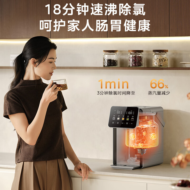 美的（Midea）小魔方pro电热水瓶5L大容量烧水壶多段恒温电热水壶316L不锈钢内胆开水壶补贴可拆水箱 5L 【26年全新升级】SP50E-31WPro