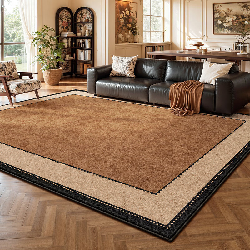 Y U-LIVE地毯客厅法式复古2026新款免洗可擦中古风免打理防水防污沙发 S仿羊绒-江晚愁 定制请联系客服【享优惠】