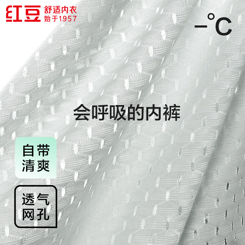 红豆（Hodo）男士内裤冰丝网孔透气AAA级抗菌纯棉裆平角短裤运动内裤4条装 组合二 4条 XL 175/82A