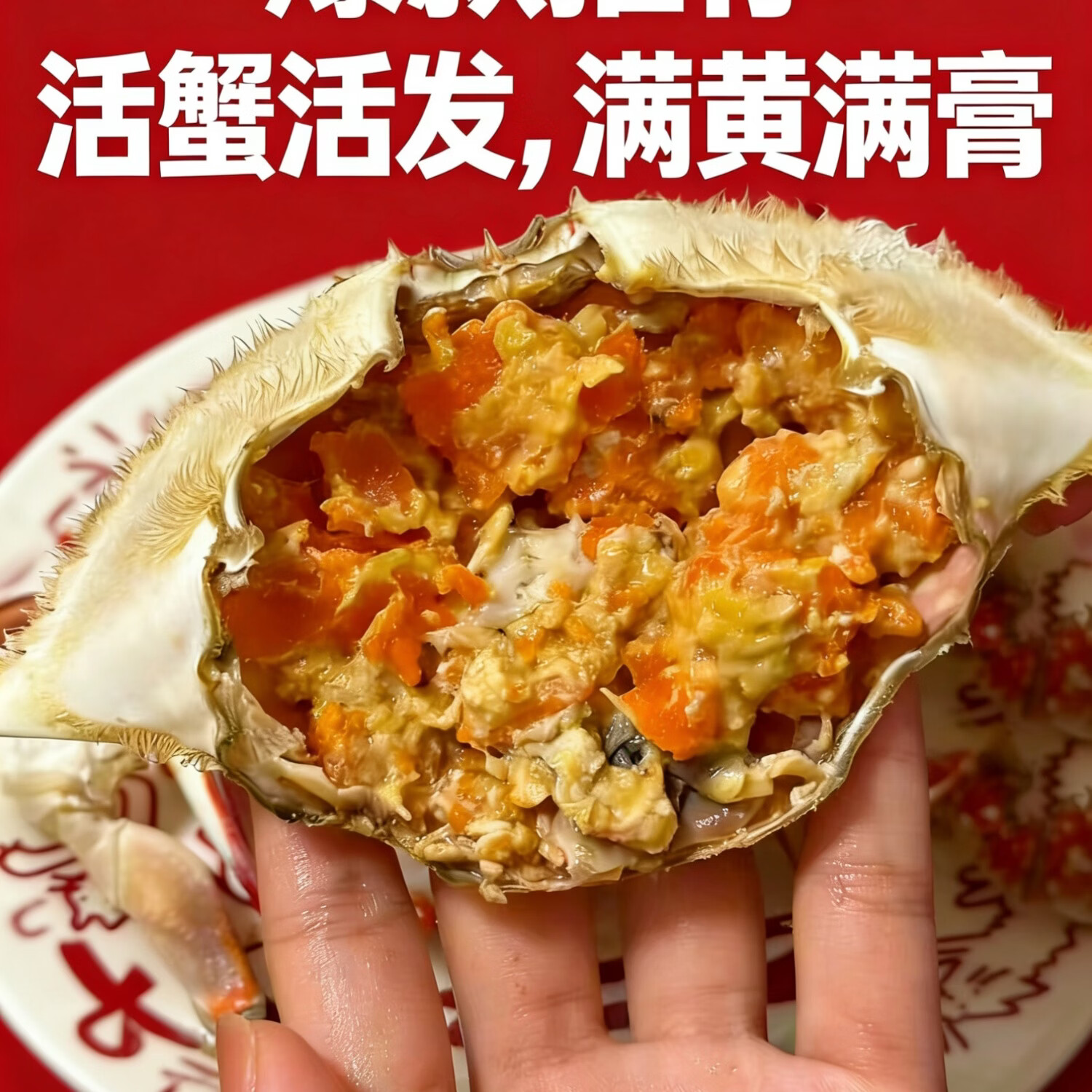 莱州梭子蟹鲜活新鲜飞蟹 海鲜大礼包年货礼盒 海鲜礼盒 海鲜鲜活 梭子蟹鲜活母满黄 每只9两-1斤 8只装