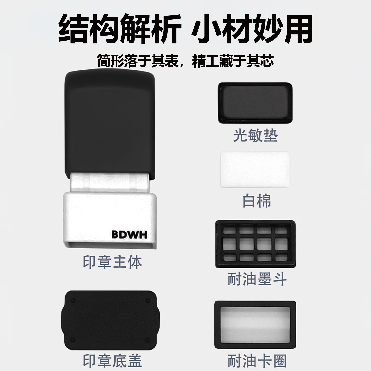 惠利得名字印章手写个人姓名章私人签名章个性艺术字医生护士定做签字章刻字印章自动按压式闲章定制私章 签名印章夜墨黑(8*18mm)