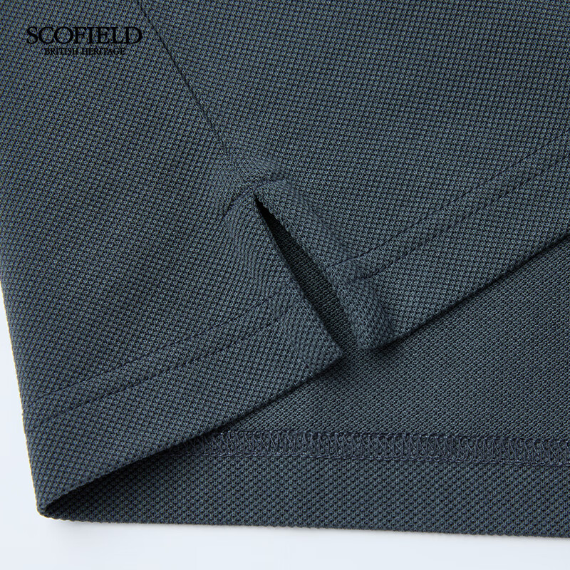 Scofield男士26年夏季新款商务休闲含桑蚕丝棉质透气短袖翻领POLO衫 深灰色 M (170)