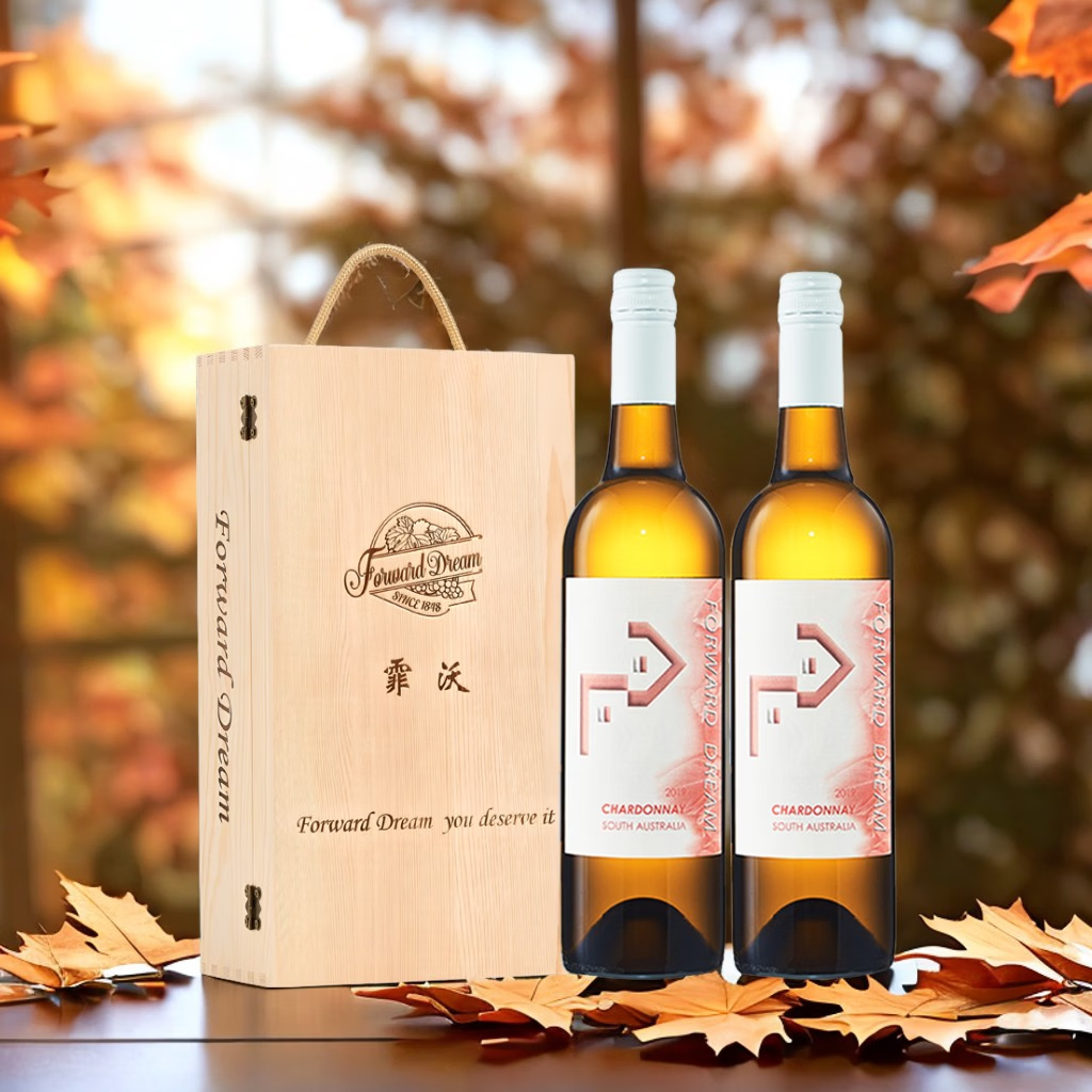 霏沃【品牌荣誉银奖】霏沃澳大利亚原瓶进口红酒750ml礼盒装 2瓶霞多丽礼盒装