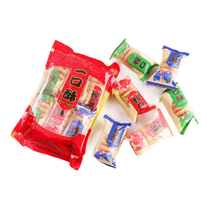 黃則和一口酥廈門特產傳統(tǒng)茶點嘴口酥多味小餅干酥松口感休閑小吃 一口酥120g*2袋