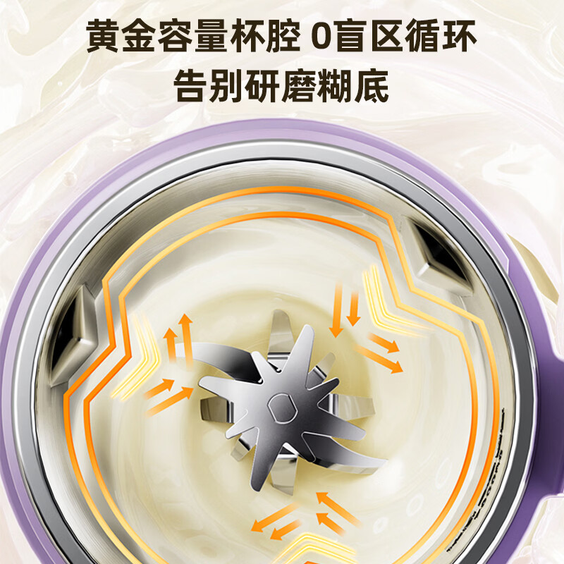 大宇（DAEWOO）新款迷你豆浆机智能保温全自动家用便携鲜榨果汁直饮免过滤家用小型1-2人蔬菜水果料理破壁机SM19 升级把手款紫色（350ml） 0.35L