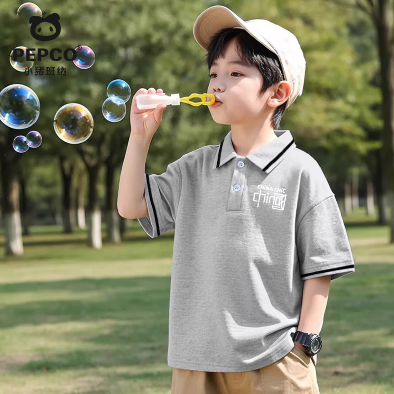 ���ڲ�����С��������ͯpolo����t��2026�к��¿����������ʱ��У԰���ͯ ��ɫ/K�����й� 130 ���Ƽ�45-56�