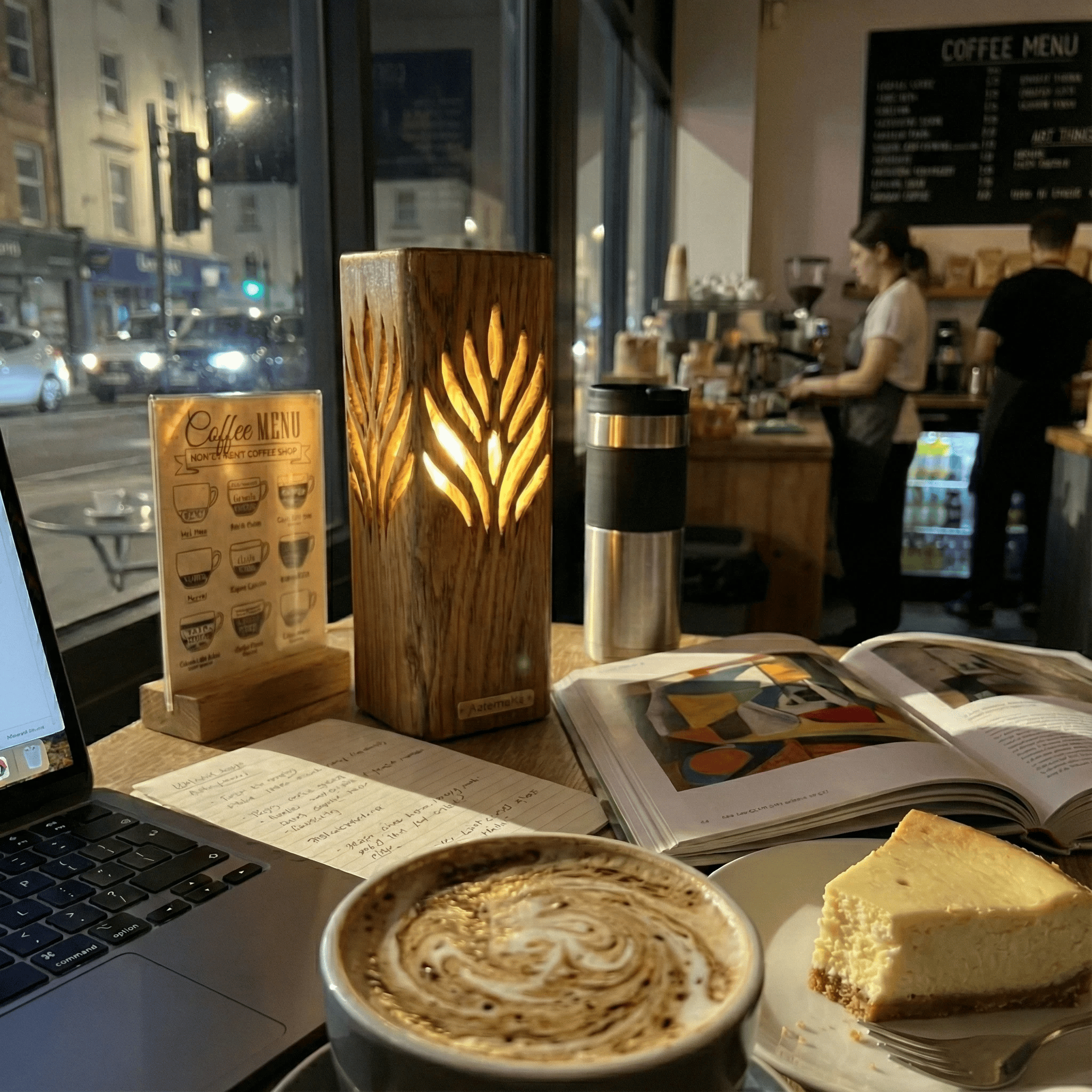 复古欧式自然风金丝楠木雕氛围小夜灯床头台灯 金丝楠木 32*16cm