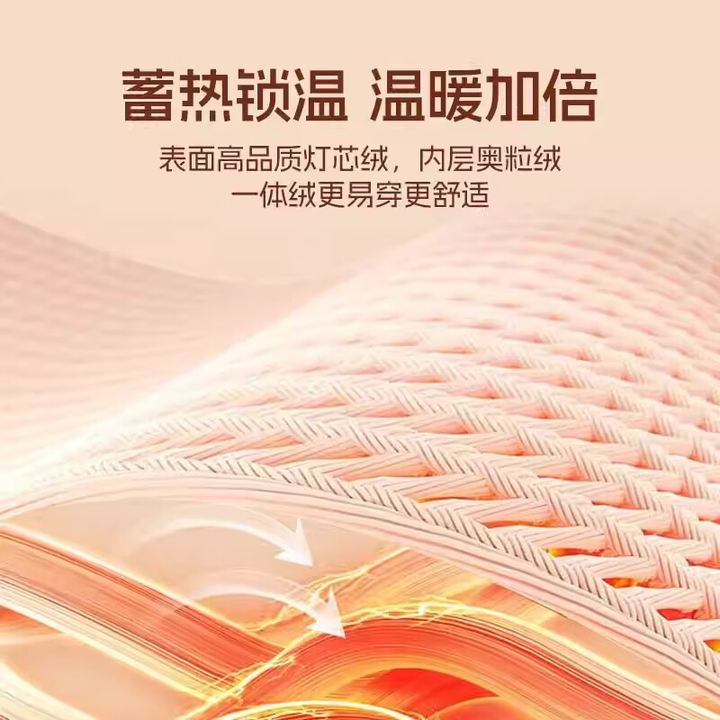 猪猪侠（GG·BOND）儿童加绒灯芯绒冬季加厚女童红色一体绒保暖裤男童运动休闲长裤 猪猪侠红 140