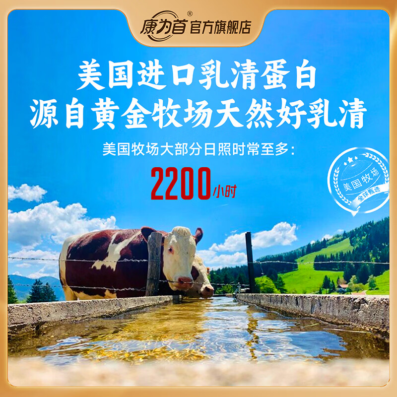 康为首 蛋白粉分离乳清 术后营养品动植物蛋白健身人士男女运动补充营养 85%高蛋白质营养粉 300g*1罐