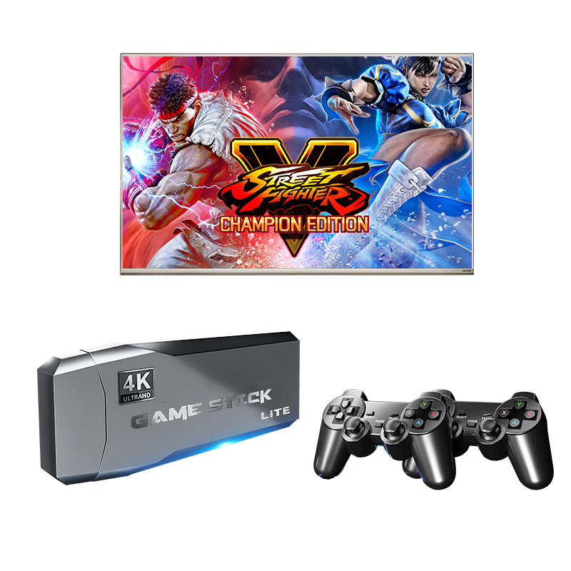 威螞迷你游戲機(jī)連接電視雙人對戰(zhàn)家庭游戲主機(jī)經(jīng)典懷舊格斗街機(jī)盒子 【基礎(chǔ)升級版】贈20000款游戲+雙無線手柄