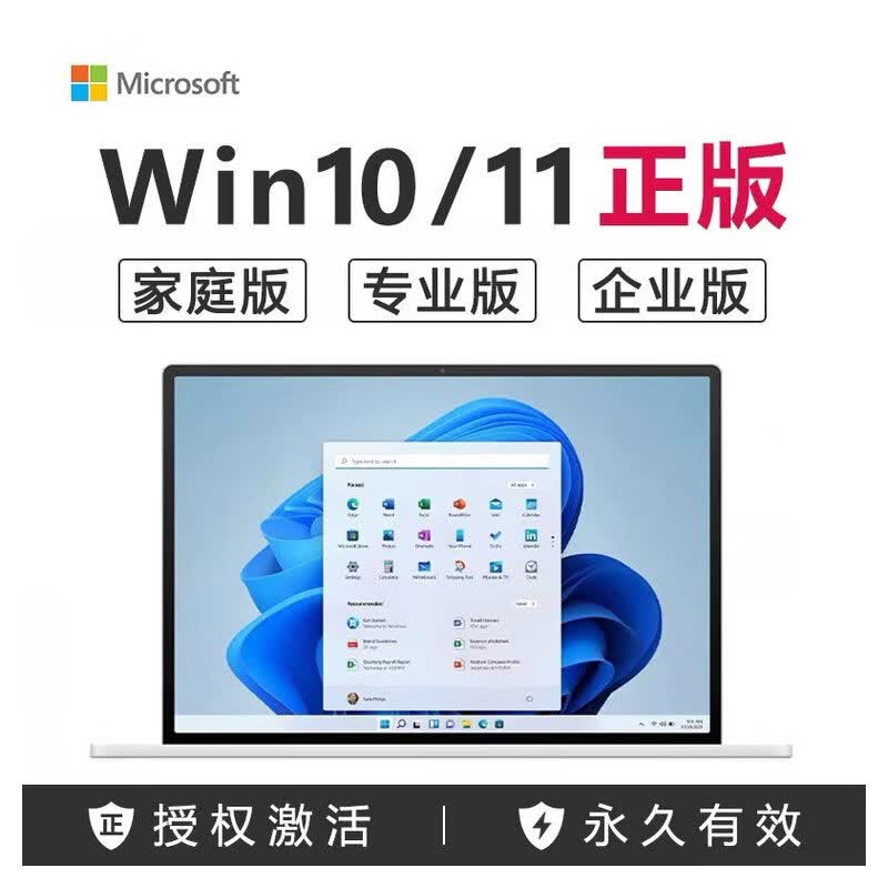 【正版授权】win10win11专业版激活密钥windows11激活秘钥 10/11家庭升级专业【正版授权】 京东折扣/优惠券