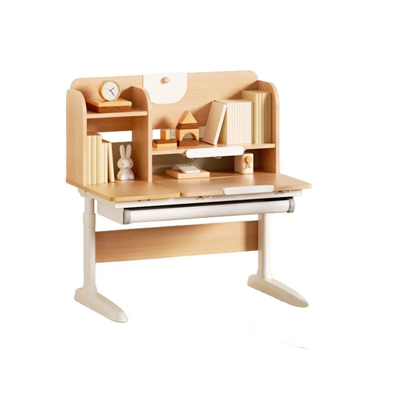 护童（Totguard）儿童学习桌书桌中小学生写字桌小户型课桌椅套装 好奇星实木芯1米（单桌）