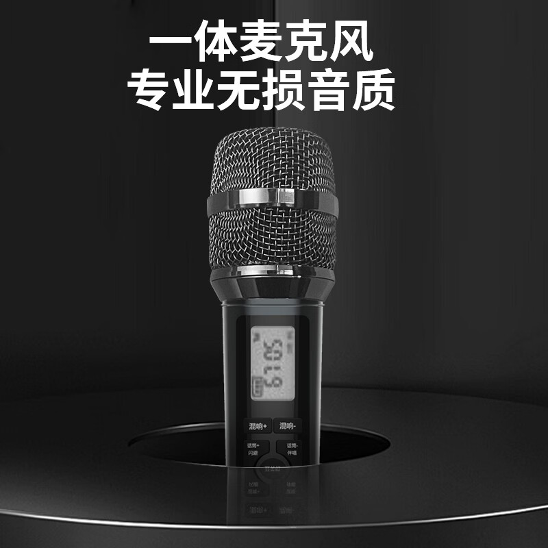 音奈尔（yinail）自带声卡无线麦克风 无线连接音响免接线 户外K歌 手机直播唱歌设备 主播手持无线话筒 即插即用 M2无线声卡麦+手机和音箱接收器+遥控器+无线耳机