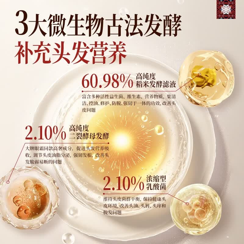 长发小寨【抖音直播&新华网同款】非遗防脱洗发水组合 防脱精华液 养发乳 【1轻度脱发】固发防脱洗发水400ml*2+小样50ml*2