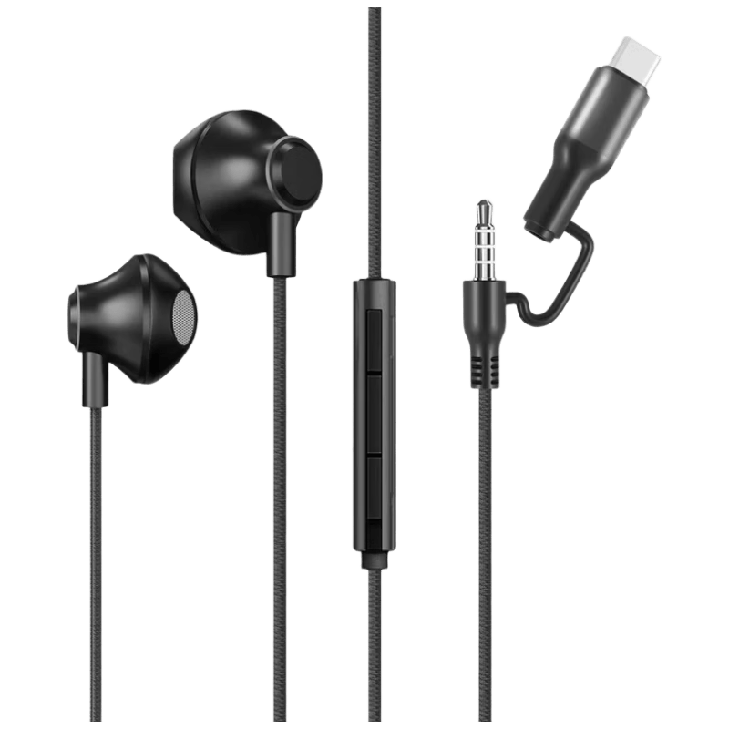MICROKIA【电竞HiFi】有线耳机半入耳游戏3.5mm高音质笔记本电脑type-c二合一FPS高清麦三角洲吃鸡CS手游
