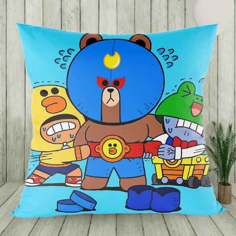 CLCEY执爱荒野乱斗周边抱枕波克柯尔特杰克定制卡通沙发玩偶靠垫 1 60x 35x35CM迷你(枕套枕芯) 1