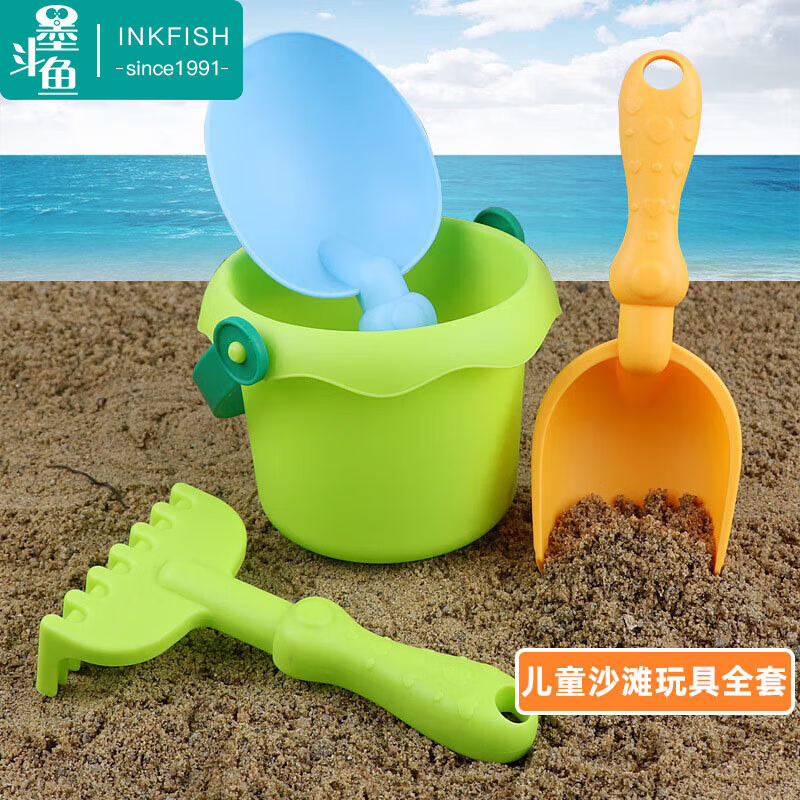 墨斗鱼沙滩挖沙工具1-3-6岁铲子儿童铲沙玩具玩雪赶海工具雪铲