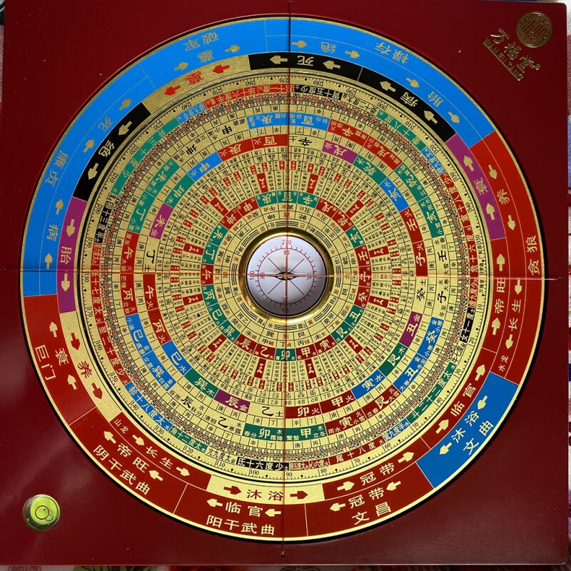 泉鸿韵9寸纯铜三合水法罗盘高精度三合十二长生水口四大局盘 9寸十二