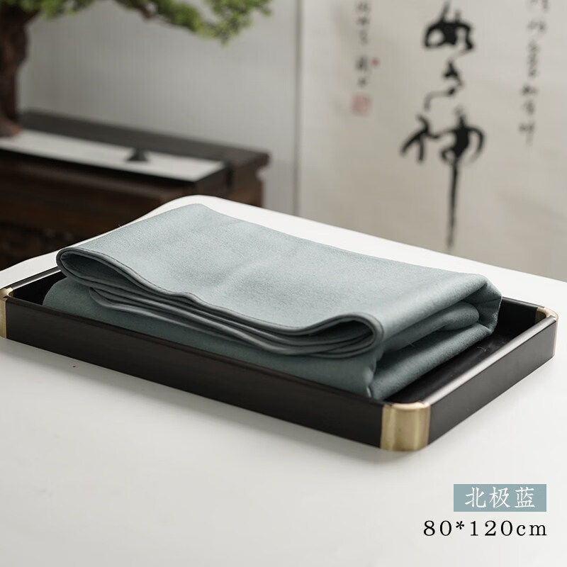 善璉湖筆彩色書(shū)法氈墊氈國(guó)畫(huà)桌布學(xué)生初學(xué)可水洗文房四寶書(shū)畫(huà)畫(huà)氈寫(xiě)字練字定制氈布?jí)|繪畫(huà)氈布?jí)|級(jí) 北極藍(lán)(80*120cm)