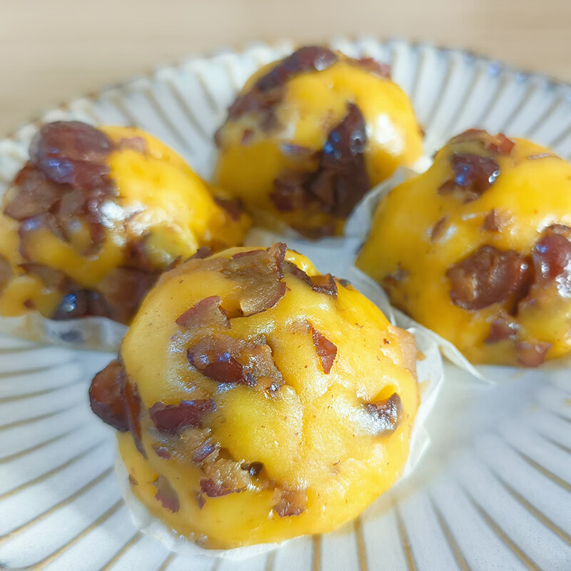 回鄉(xiāng)齋棗花饃手工速凍紅棗粘窩窩紅豆包子花卷?xiàng)椛交ǜ怵z頭早餐速食加熱 大黃米粘窩窩480克*3袋（共18個(gè)裝）