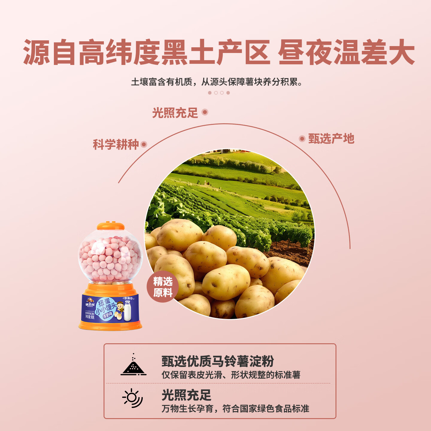 优贝加儿童小馒头健康营养零食趣玩扭蛋机草莓牛奶蛋黄饼干送宝宝辅食谱 3瓶任选【不备注随机发】