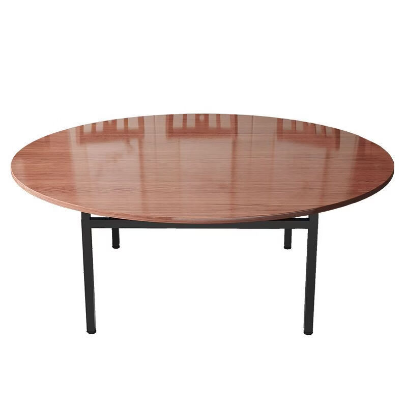 恩希仕带转盘圆形桌面餐桌 桃花芯实木圆桌面板 15人家用餐厅加厚大圆桌 桃花芯[桌面+实木转盘+桌架 1.8米 2.2CM厚度