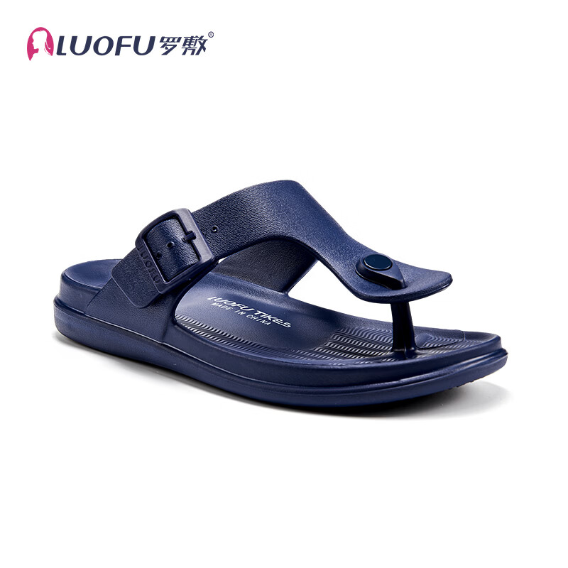 罗敷（Luo Fu）人字拖男外穿耐磨防滑夹脚男士个性沙滩拖鞋夏室外凉拖 白色 44