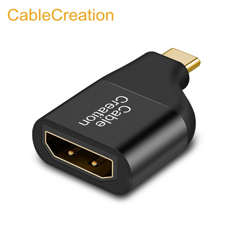 CABLE CREATION Type-C转HDMI/VGA/DP转接头 适用华为mate20同屏 HDMI 【单个装 4K】