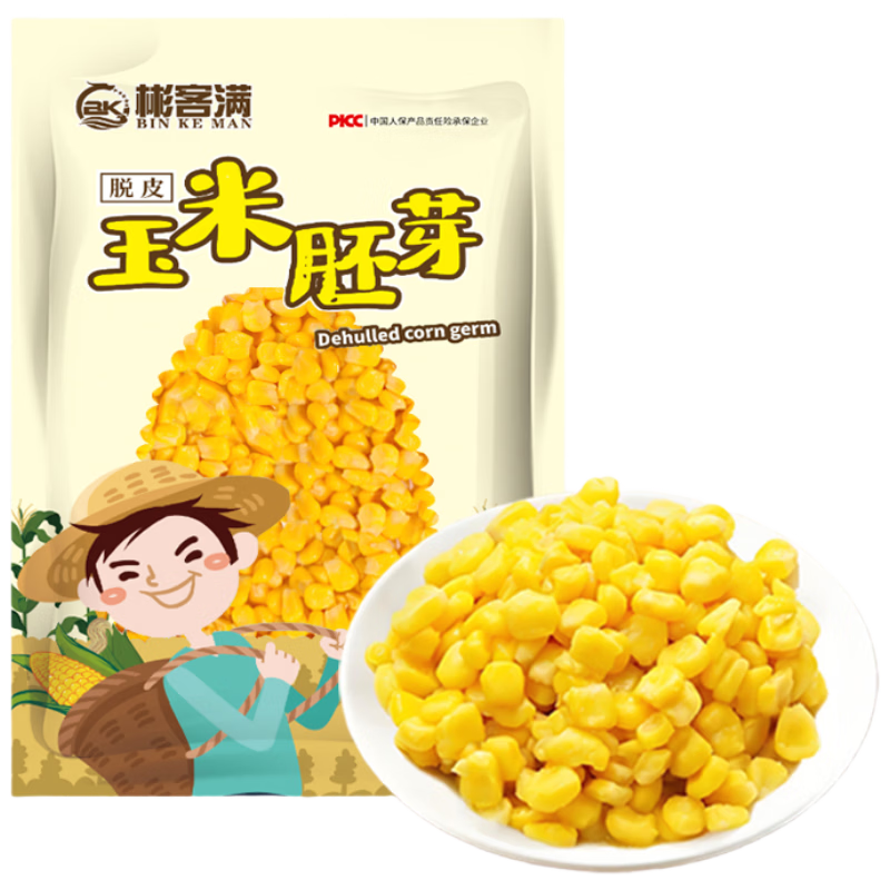 京鲜生 脱皮甜玉米500g/袋 非转基因糯玉米去皮玉米果肉0脂儿童杂粮早餐