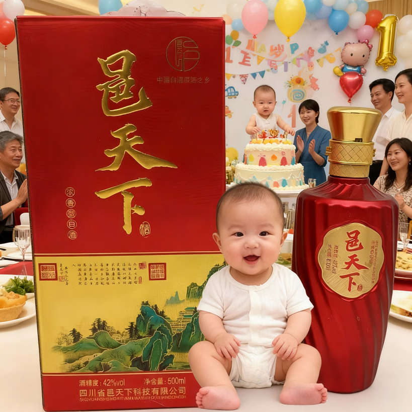 邑天下 迎宾酒 千里江山 浓香型白酒 42度 500ml*6 整箱装 42%vol 500mL 6瓶