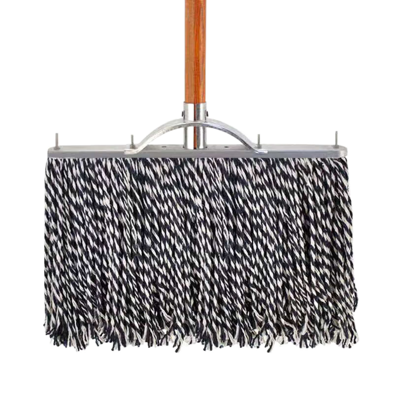 美家生活(home maid)木桿棉線 線拖把 排拖老式墩布拖布大號頭棉洗車工廠家除塵拖把 增寬30cm鋼頭棉線_線拖