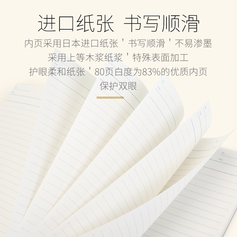 国誉（KOKUYO） 国誉（KOKUYO）无线装订本Campus牛皮纸记事本软抄本复古点线本记事本大学生简约作业本加厚 B5 40页-5本装随机