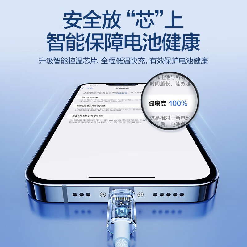 闪魔【优选好物】适用苹果【6-14通用】数据线快充线14promax手机Type-C充电ipad平板12适用13 紫色1.2米【彩虹编织线】PD20W快充|安全耐用