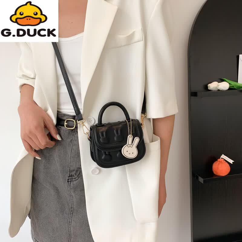 G.duck2025流行儿童女孩包公主小众女童单肩斜挎包新款宝宝洋气拎包可爱 粉色