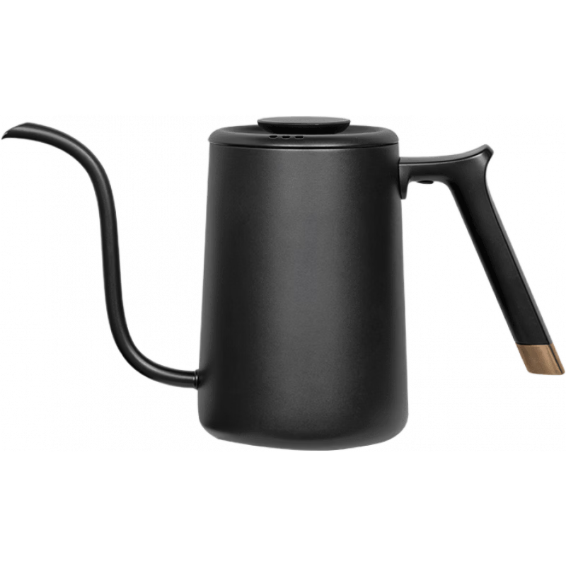泰摩（timemore）魚Pure手沖壺 304不銹鋼滴漏式家用長嘴細口壺 沖耳掛咖啡壺 黑色