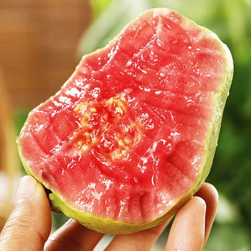 良蚨鲜良蚨鲜广西软糯红心芭乐5斤新鲜水果番石榴脆甜胭脂红巴乐整箱 精选芭乐5斤 单果120g+