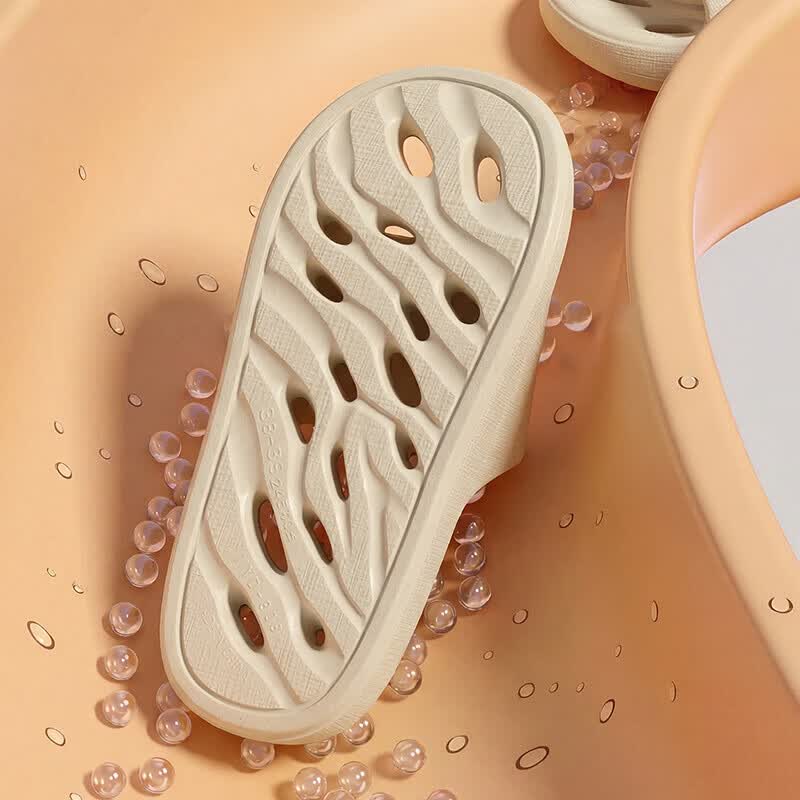 猫力浴室拖鞋男士2026新款室内家居厚底防臭洗澡防滑漏水速干凉拖鞋女 黑色 42-43 【内长260mm】