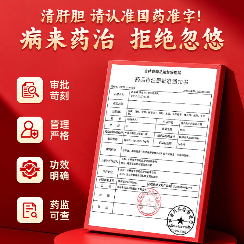 [壹生维]龙胆泻肝丸(水丸) 6g*8袋 3盒装 肝胆湿热湿气重头晕目赤胁痛口苦湿热带下保肝护肝片正品国药准字otc 调理装 12天用量