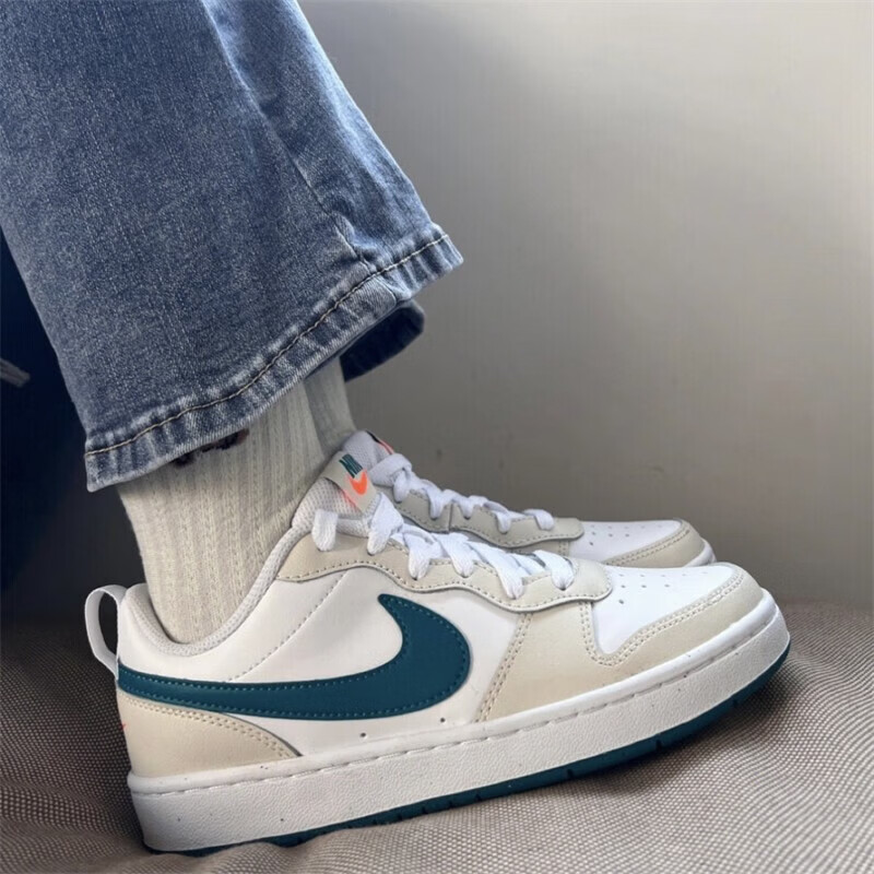 耐克【滔搏】大童鞋COURT BOROUGH RECRAFT运动休闲鞋儿童板鞋小白鞋 BQ5448-017 38