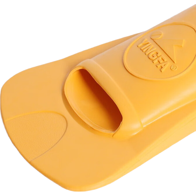 英发（YINGFA）脚蹼游泳训练短脚蹼浮潜自由泳儿童脚蹼脚掌成人潜水专业蛙鞋 黄色 L（42-44码）