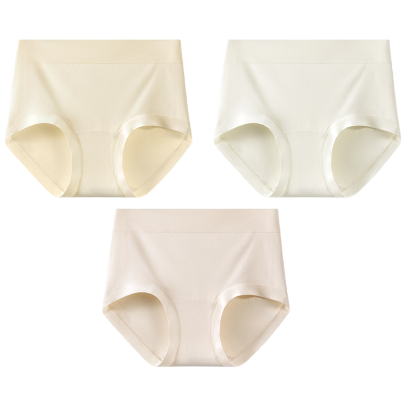 菇娘家医护级A类棉质10A抗菌高腰内裤零染棉加长裆女士无痕三角裤软绵绵