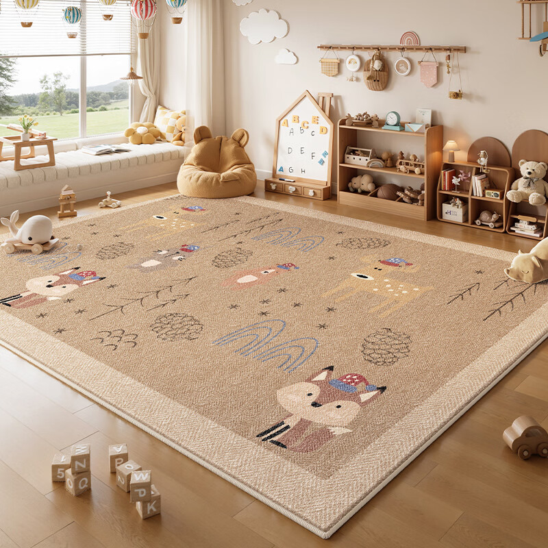 Y U-LIVE儿童房地毯2026新款免打理阅读区隔音爬爬垫防水防污女孩卧室 S仿羊绒-奇妙物语 定制请联系客服【享优惠】