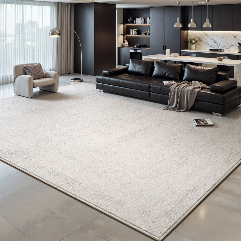 Y U-LIVE地毯客厅意式极简纯色2026新款现代轻奢高级免洗可擦防水沙发 S仿羊绒-萦绪 140×200cm【精致双线包边】