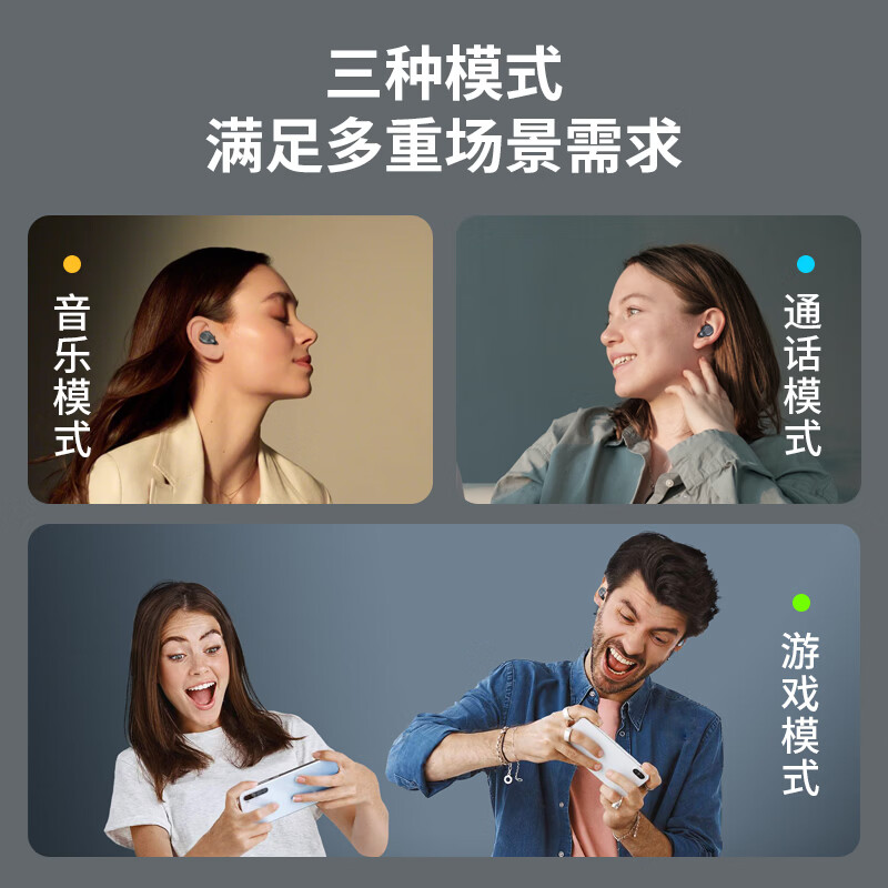 异能者联想生态TG01真无线蓝牙耳机超长续航低延迟2025新款电竞游戏降噪运动电脑入耳式听声辨位通用 冰蓝色旗舰版【15小时超长续航】