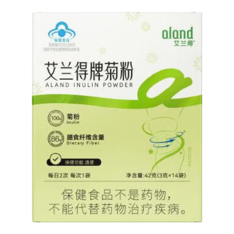 艾蘭得菊粉14條/盒藍(lán)帽認(rèn)證功效膳食纖維菊粉改善便 菊粉 14條*2盒