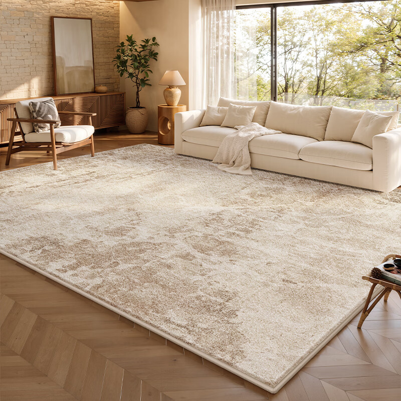 Y U-LIVE地毯客厅侘寂风2026新款轻奢高级全铺大面积免洗可擦沙发卧室 S仿羊绒-逐浪 200*300CM【客厅优选尺寸】