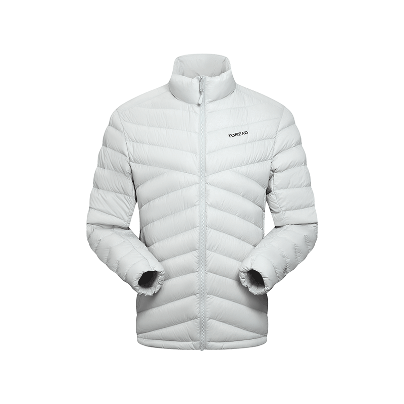 探路者（TOREAD）排骨羽绒服鹅绒超轻薄户外徒步防风防寒秋冬保暖外套 山影灰男 XL